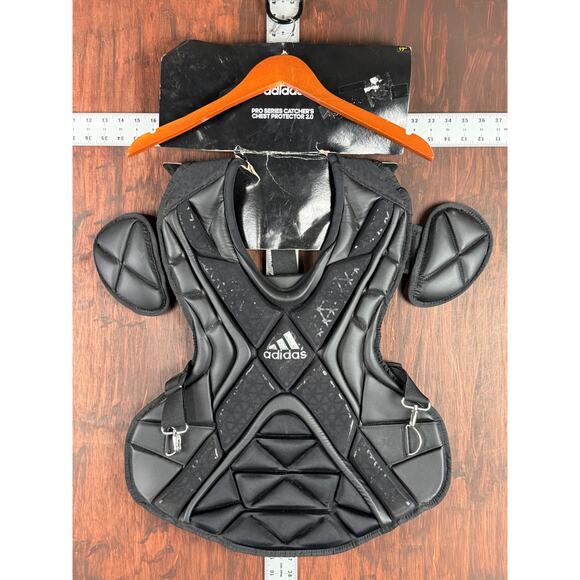 Adidas 17" Pro Series Baseball Catcher's Chest Protector Black S99092 NEW Perfor - Picture 2 of 11